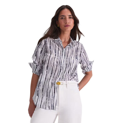 Sportscraft Stripe Cotton/Silk L/S Shirt